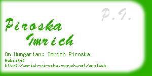 piroska imrich business card
